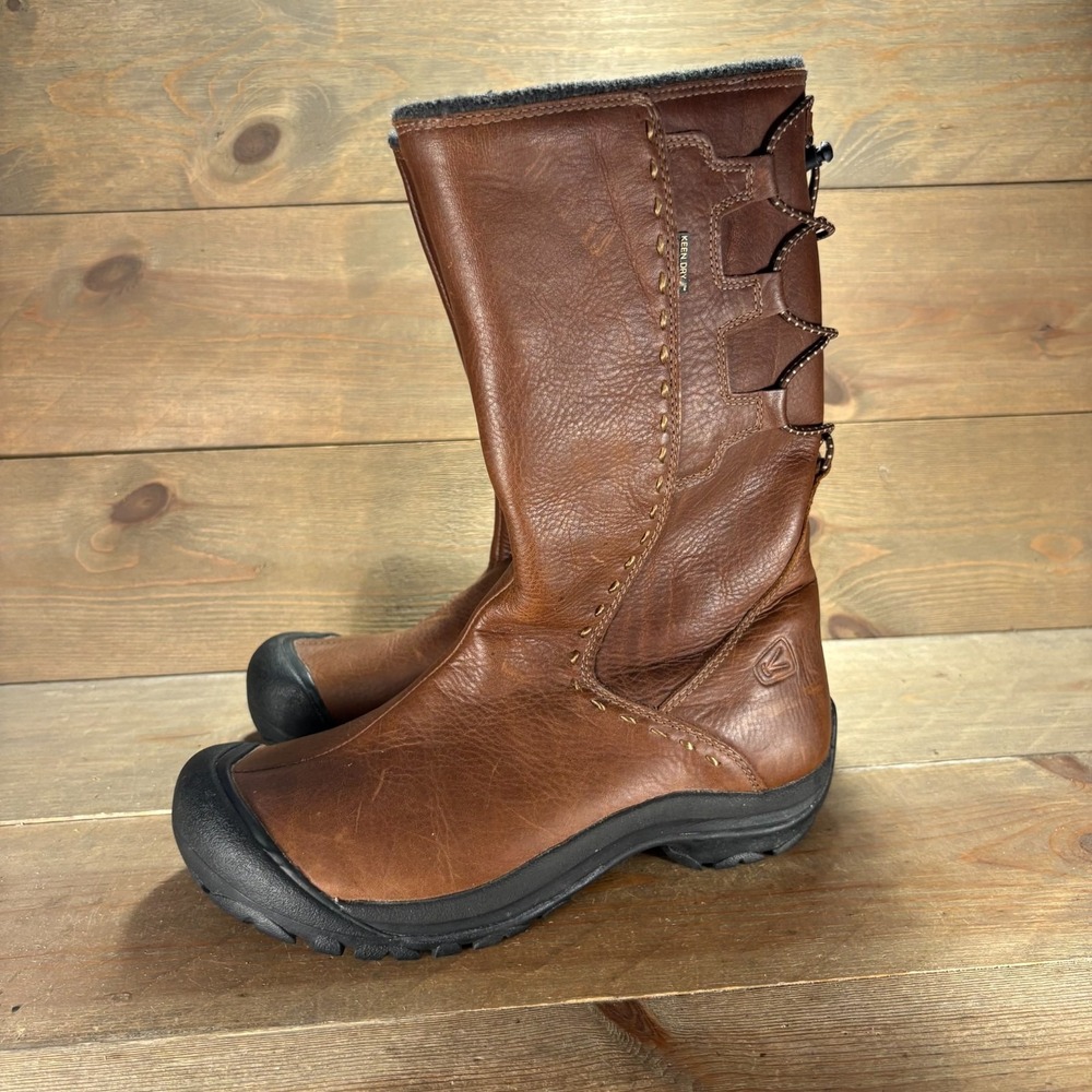 Keen Winthrop II Womens size 9 shoes Brown Leather Waterproof Tall snow boots